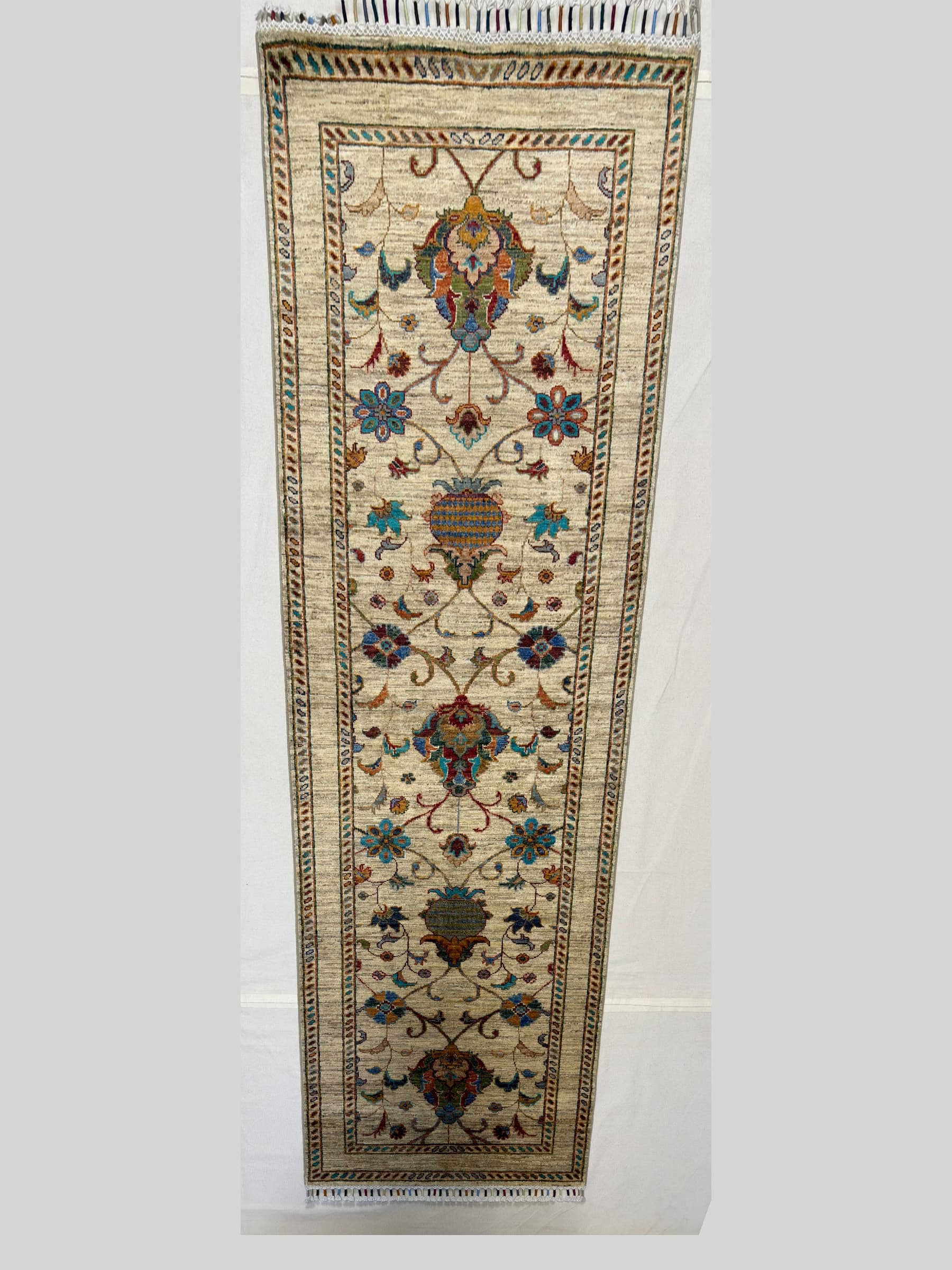 Ivory Ivory Sultani Hand-Knotted Wool Runner