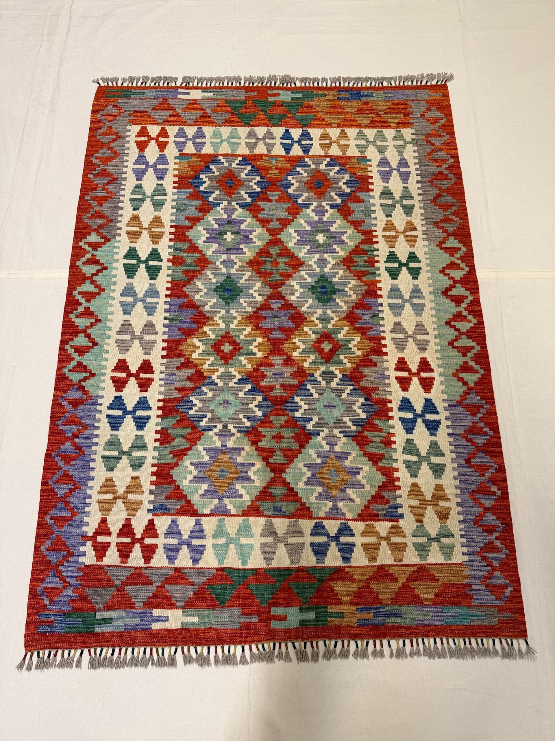 Red Red Wool Kilim