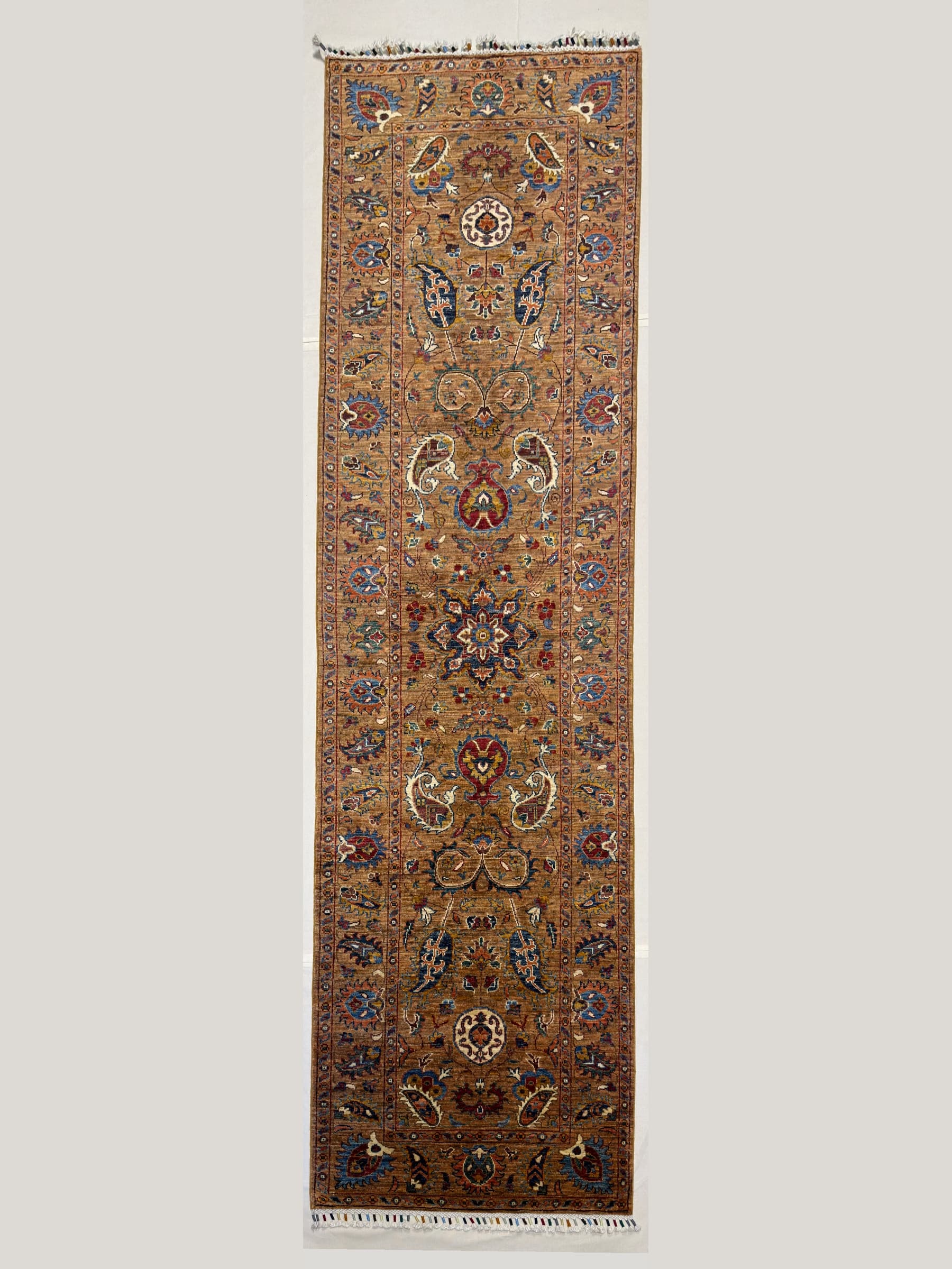 Gold Gold Sultani Hand-Knotted Wool Runner