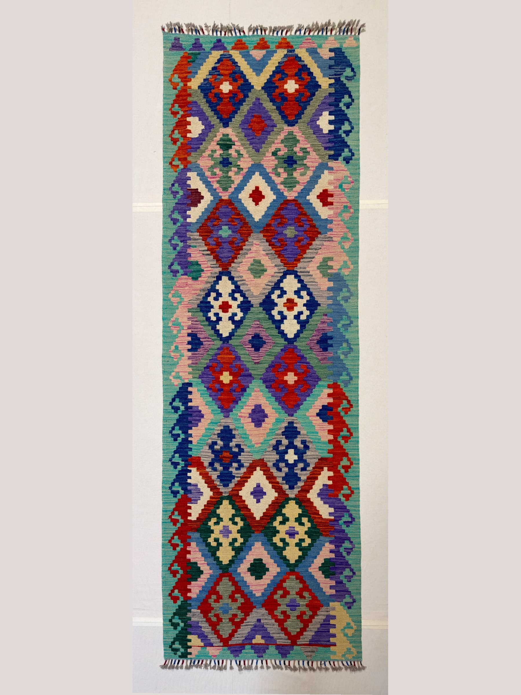 Green Green Wool Kilim