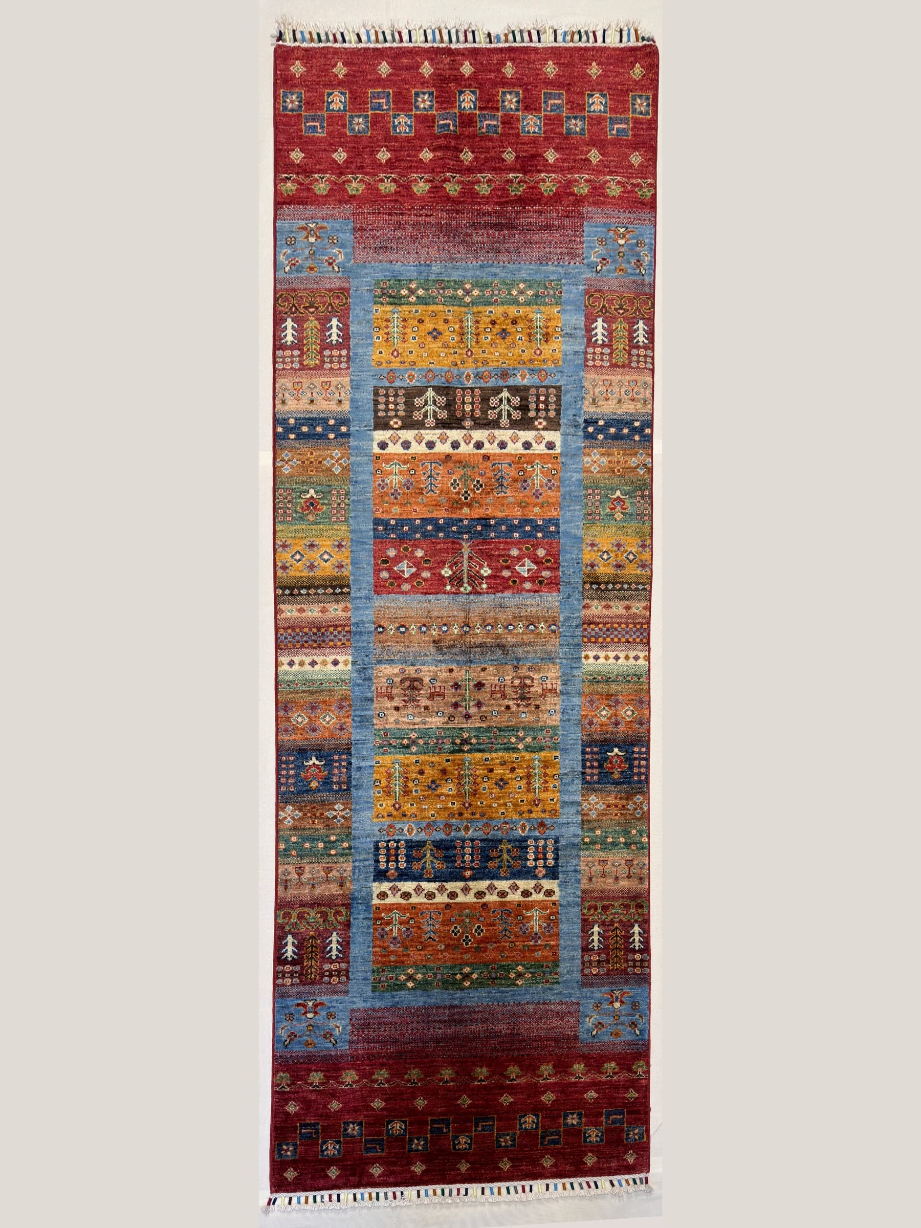 Terracotta Terracotta Gabbeh Hand-Knotted Wool Runner