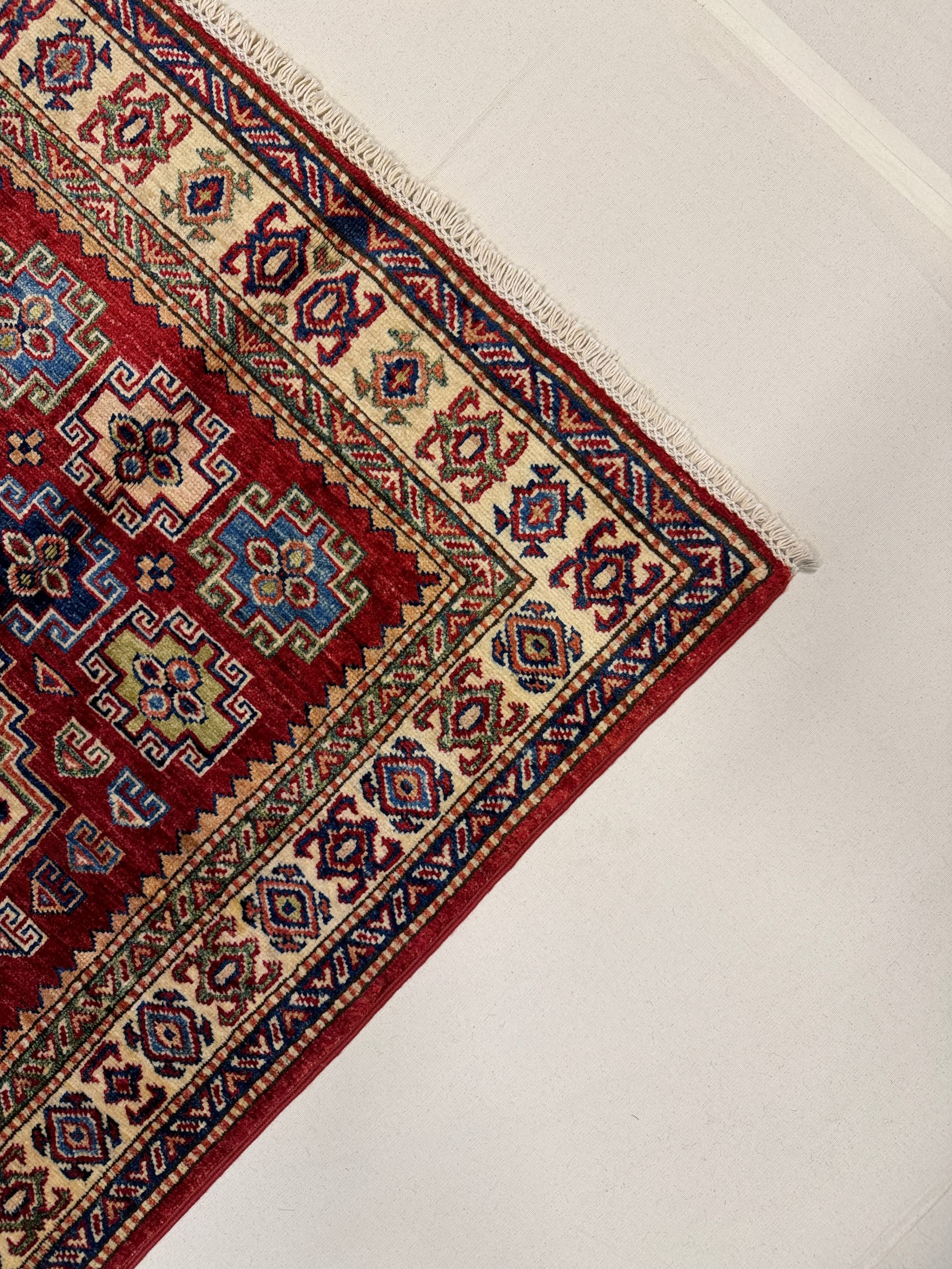 Kırmızı Türkmen El Dokuma Yün Halı — Detay