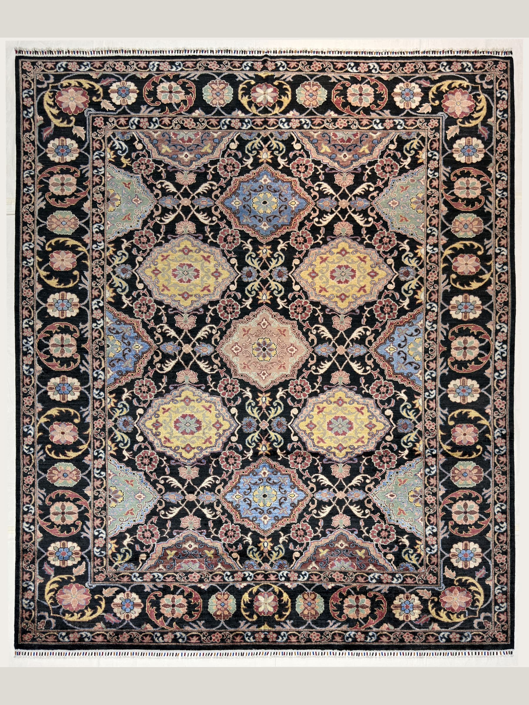 Charcoal Ottoman Hand-Knotted Wool Rug