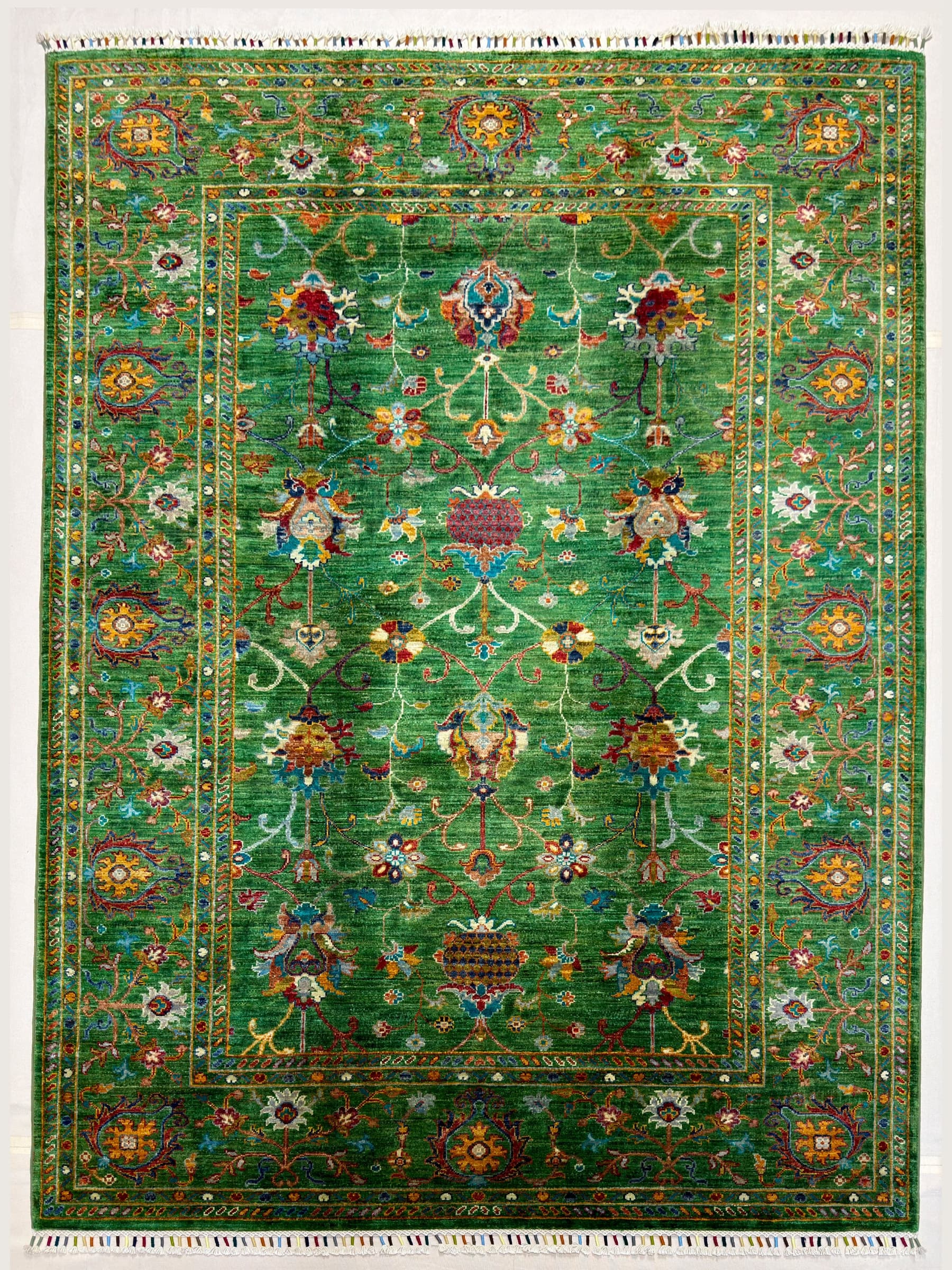 Green Green Sultani Hand-Knotted Wool Rug