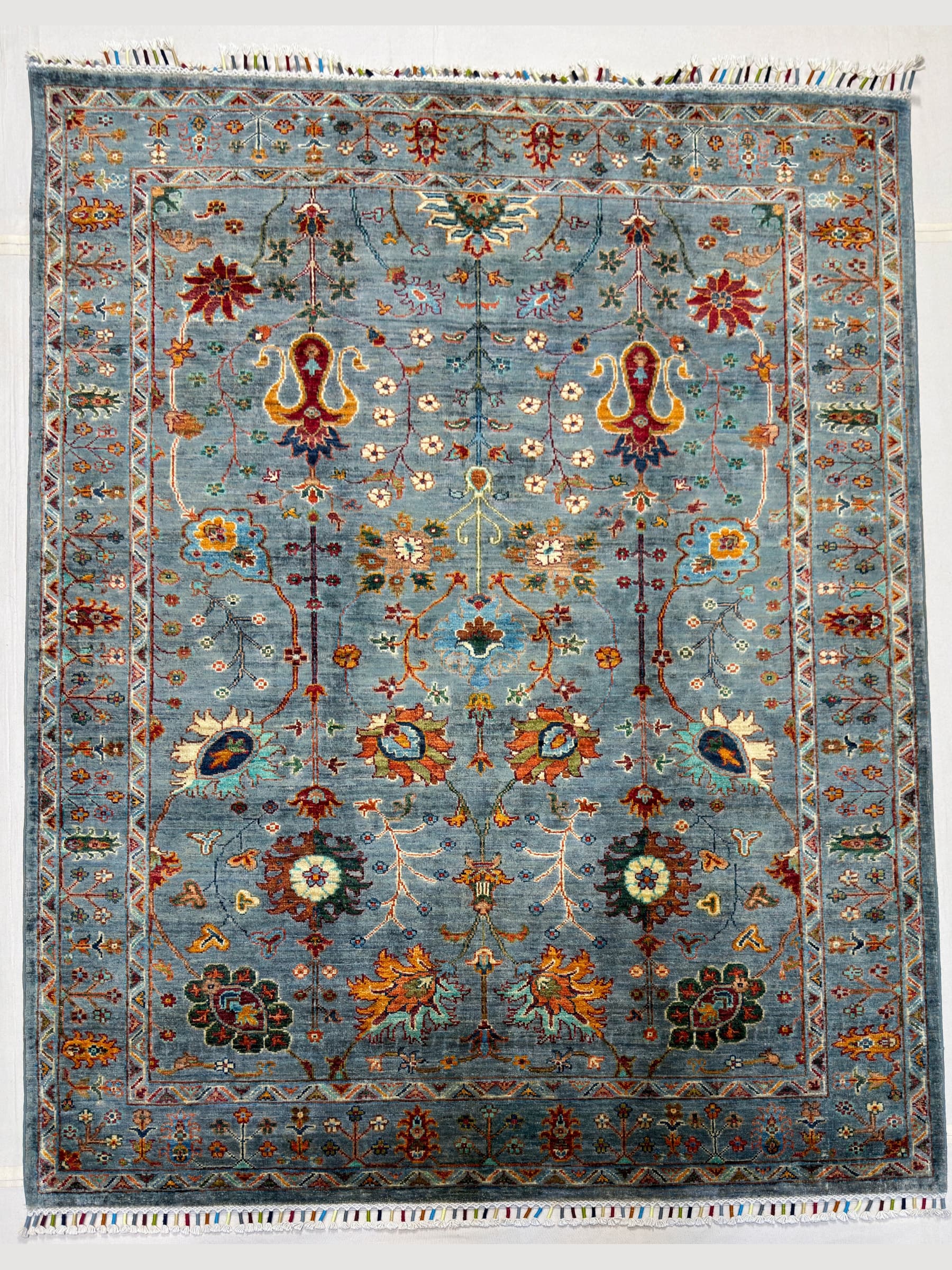 Navy Navy Sultani Hand-Knotted Wool Rug