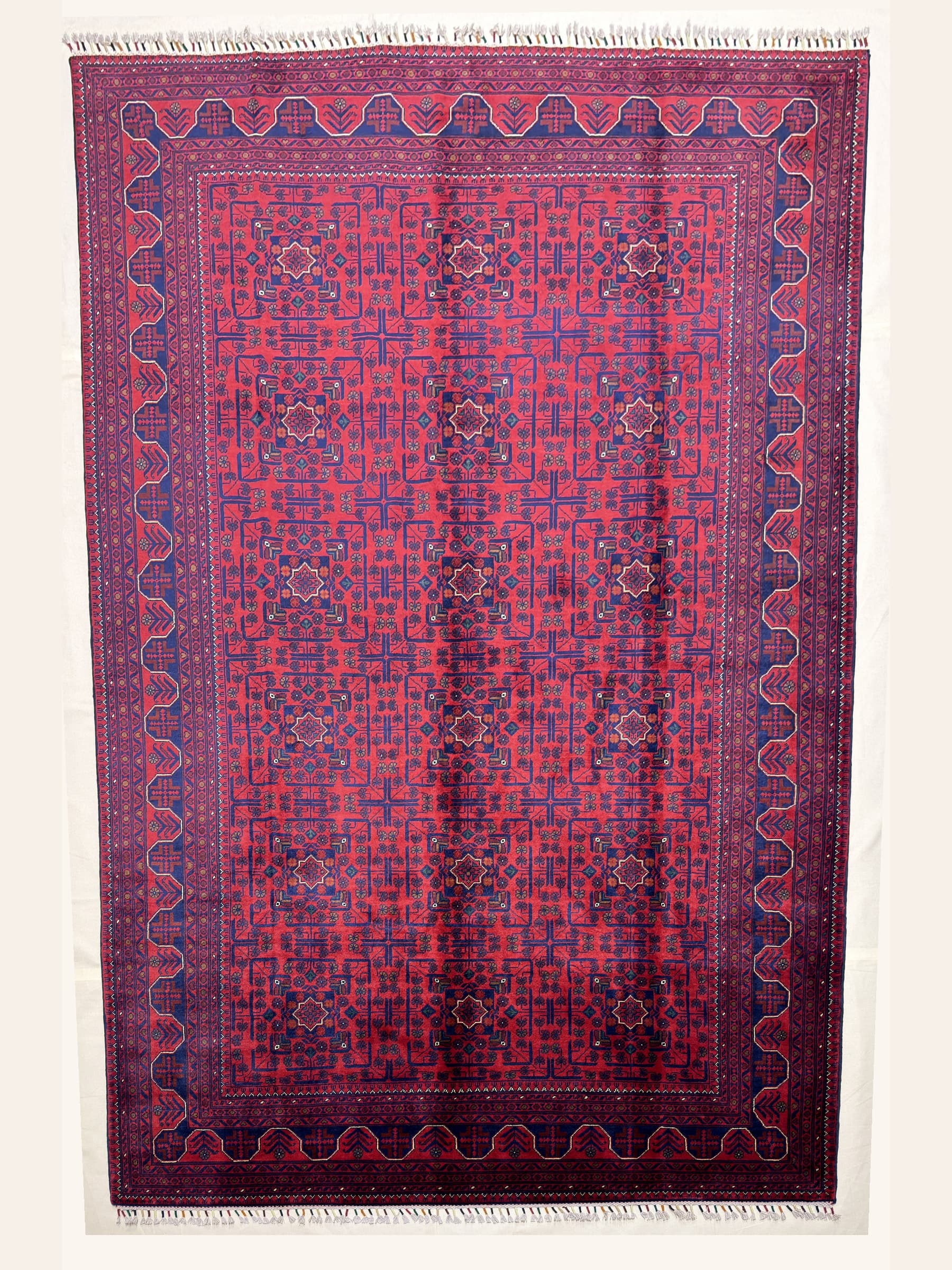 Red Red Beljik Hand-Knotted Wool Rug