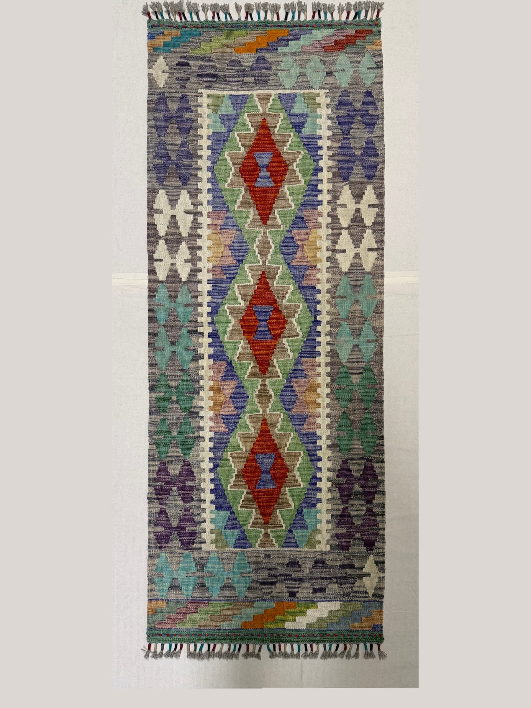 Grey Grey Wool Kilim