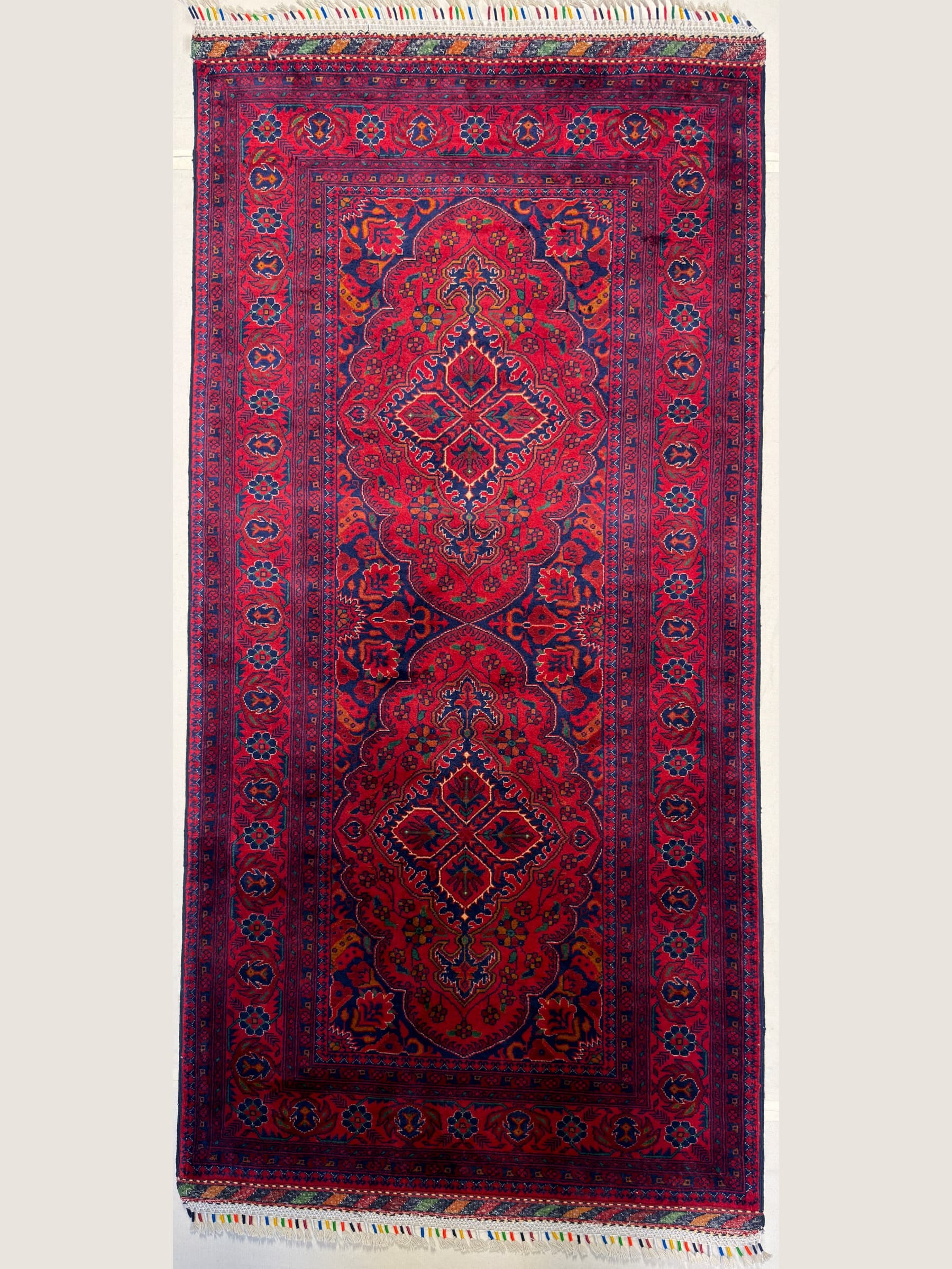 Red Red Beljik Hand-Knotted Wool Rug