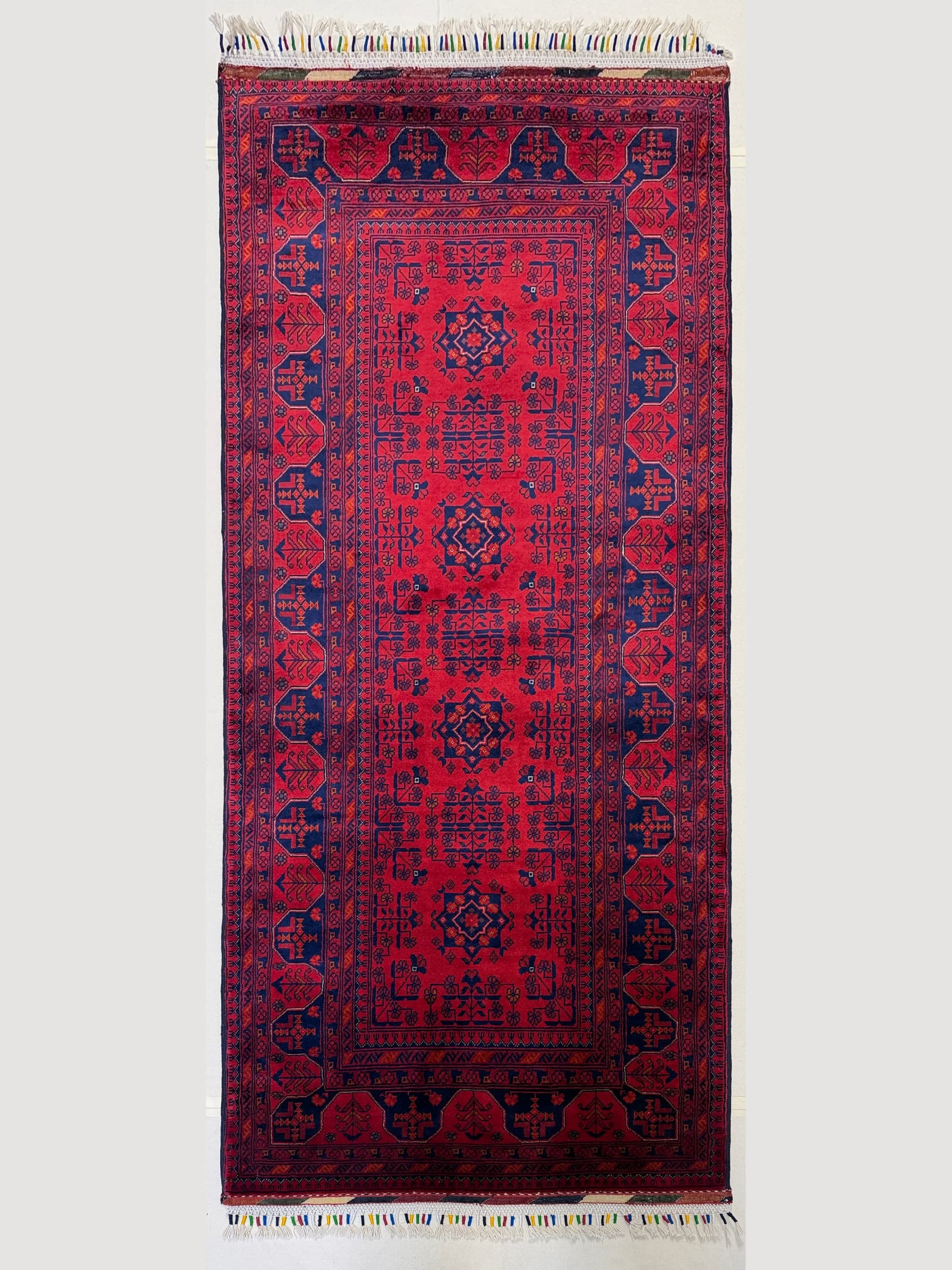 Red Red Khamyab Hand-Knotted Wool Rug
