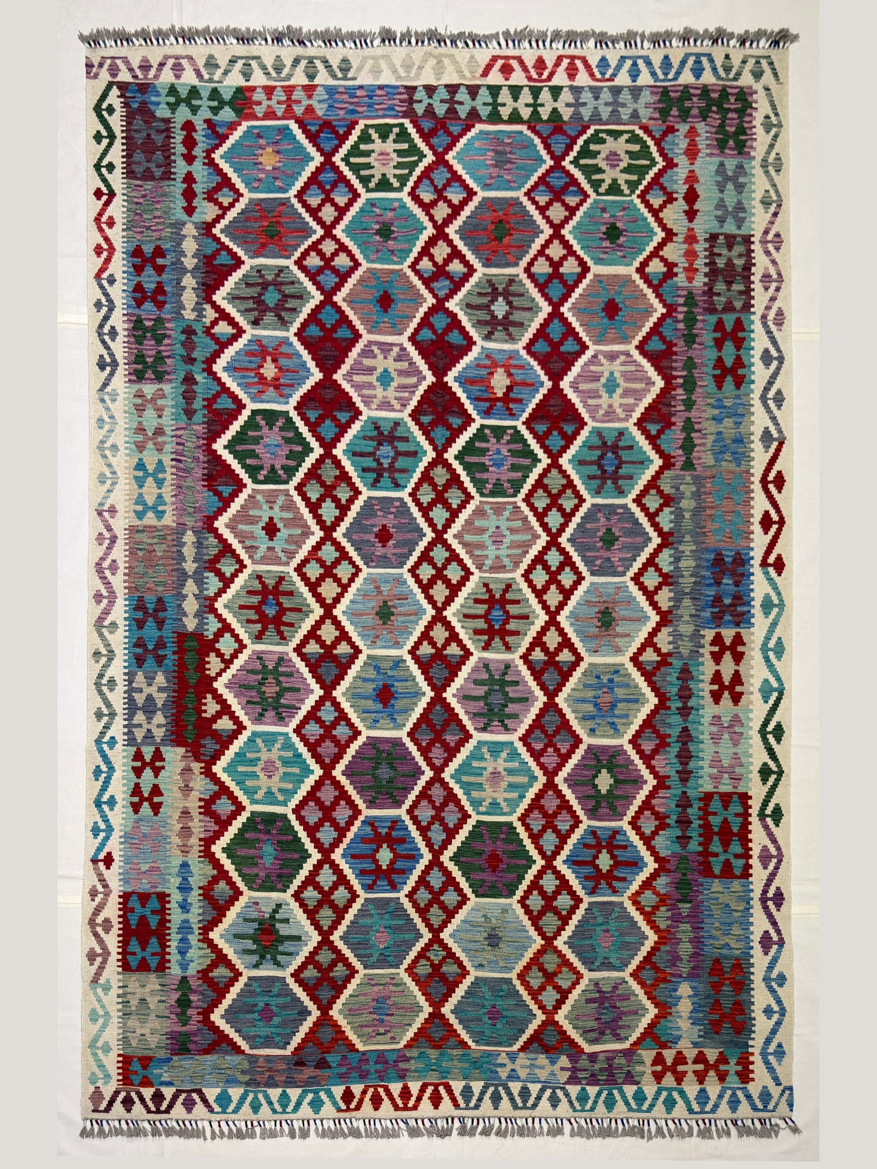 Red Red Wool Kilim