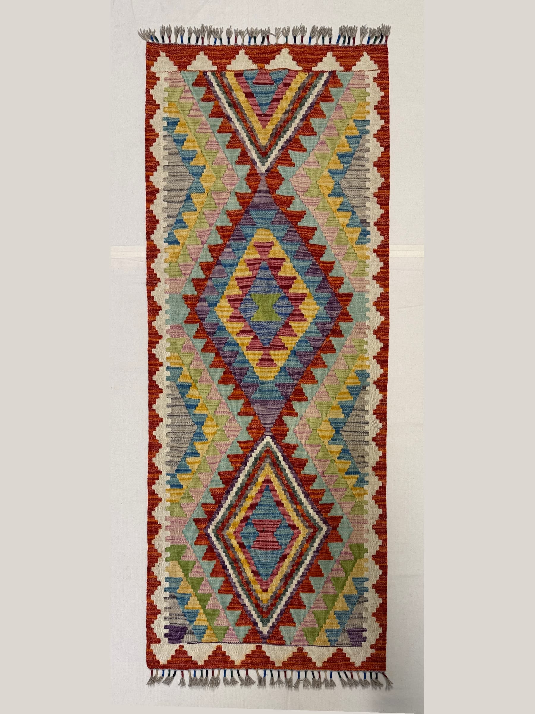 Green Green Wool Kilim