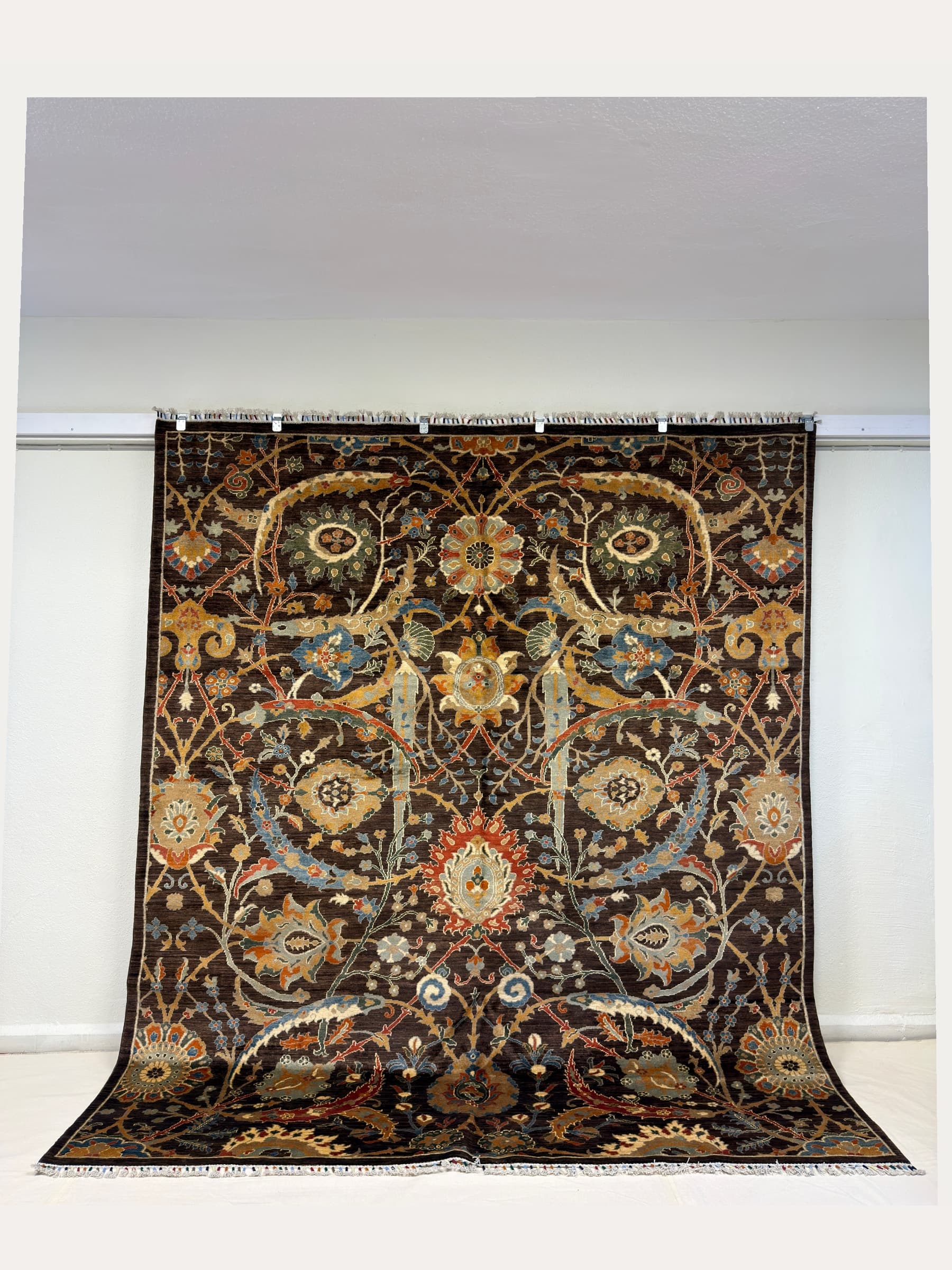 Navy Navy Afshan Hand-Knotted Wool Rug